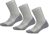 Premium Hiking Socks by Thirty48 :: Cushioned Anti-Bacterial Vegan Wool :: HK Series :: Thermal Performance Crew Socks :: Anti-Odor Moisture Wicking Poly :: Best Socks for Hiking, Mountain Climbing, Winter, Outdoor, Boots, Camping, Travel :: Money Back Guarantee 3 Pack Gray/Gray Large
