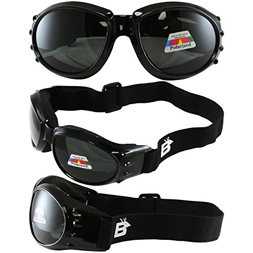 Birdz Eyewear Eagle Motorcycle Goggles (Black Frame/Polarised Smoke Lens) - Thumbnail 6