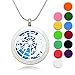 Lademayh Essential Oil Diffuser Necklace Aromatherapy Pendant Globe Pattern Jewelry, 30mm Stainless Steel Locket Perfume Necklace with 24
