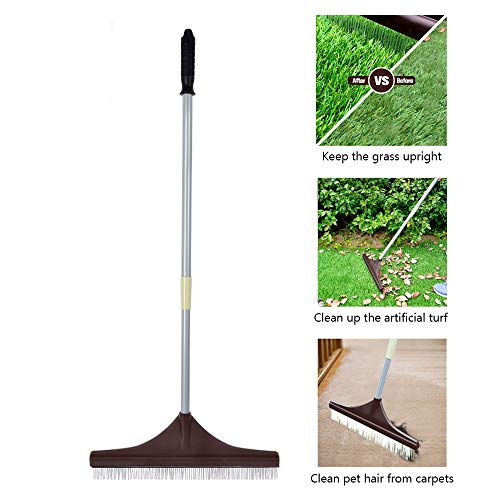 Winslow&Ross Artificial Turf Rake Grass Broom with Adjustable Steel
