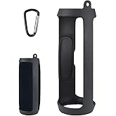 Linkidea Silicone Speaker Case Cover Compatible with JBL Charge 3, Protective Soft Skin Sleeve, Travel Carrying Pouch with Keychain Hook (Black)