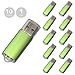 KOOTION 10PCS 1GB USB Flash Drive USB 2.0 Flash Drive 10 Pack Memory Stick Thumb Storage Pen Disk, Green