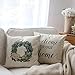 Meekio Set of 4 Farmhouse Spring Pillow Covers 18 x 18 Decorative Throw Pillow Covers for Spring Decor Housewarming Gifts