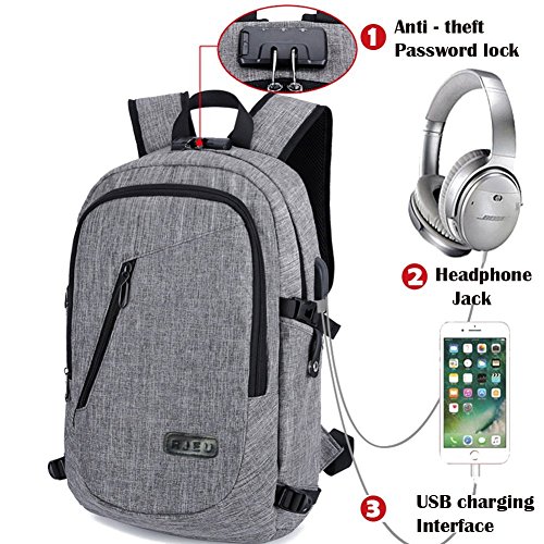 Anti theft travel laptop backpack with usb charging port, water r…