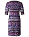 Chicwe Women's Plus Size Vintage Floral Designed Shift Dress With Pleats 1X-4X