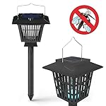 Solar Bug Zapper, Outdoor Insect / Mosquito/ Flying Killer Light, Also Solar Garden Pathway Lights (2 Lighting Modes, Hang or Stake in the Ground)