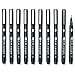 Black Fineliner Pens Fine Line Pens Fine Point Pen Set of 10 Assorted Tips for Archive Office Illustration Animation Drawing Outlining Sketching Scrapbooking