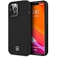 CG MOBILE Mercedes-Benz Phone Case for iPhone 14 Pro Max in Black with Microfiber Interior, Liquid Silicone Smooth & Anti-Scratch Protective Case with Easy Snap-on, Shock Absorption & Signature Logo