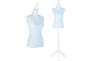 DRDINGRUI Female Mannequin Body, Pinnable Dress Form with Tripod Base for Dress Jewelry Display