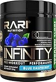RARI Nutrition - INFINITY Preworkout - 100% Natural Pre Workout Powder - Keto and Vegan Friendly - Energy, Focus, and Performance - Men and Women - No Creatine - 30 Servings (Blue Raspberry)