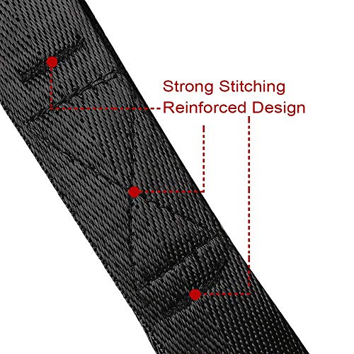 Heavy Duty 1,200lb. Workload Soft Loop Tie Down Straps for Towing or Trailering ATV, UTV, Motorcycle, Lawn Garden Equipment (Set of 8) (18", Black) - Thumbnail 2