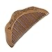 uxcell Half Moon Shaped Fine Toothed Healthy Hair Care Peach Wood Comb