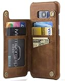 Samsung Galaxy S8 Plus Card Holder Case, Galaxy S8 Plus Wallet Case Spaysi(TM) Slim, Galaxy S8 Plus Folio Leather case 2017, Gift Box, for Galaxy 8 Plus (Brown)