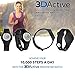 3DActive Non-Bluetooth 3D Pedometer Wristband Watch (PW-300) with Lanyard, Accurately Monitor Steps, Calories Burned, Distance and Duration, 14 Days Memory, Simple Tap Function & Easy to Read. (Black)