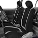 FH Group Automotive Seat Covers Trendy Corduroy Bucket Full Set with Gift- Universal Fit for Cars Trucks and SUVs (Black/Gray) FB032115