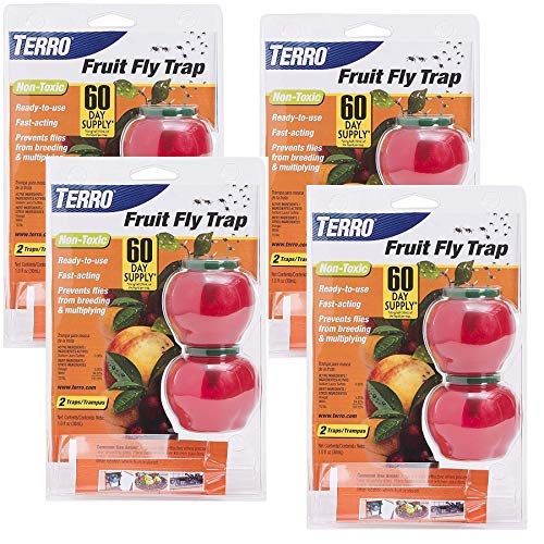 Terro Fruit Fly Trap - 4 Pack (2 Packages Containing 2 Traps Each)