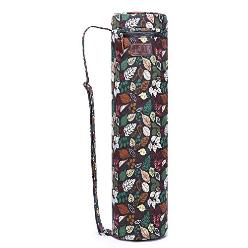 Fremous Yoga Mat Bag,Full-Zip Exercise Yoga Mat Carry Bag for Women and Men - Double Storage Pocket,Easy Access Zipper, Adjustable Shoulder Strap and Handle,Fits Most Mats (Leaves) - Thumbnail 7