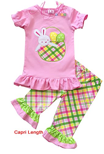 Girls Easter Bunny Basket Eggs Outfit