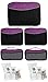 bago 8 Pcs Packing Cubes for Suitcases - 5 Travel Cubes with 3 ZipLock Bags - Luggage Organizer Bags to Get Maximum Storage, Save Time & Effort to Pack - Happy Traveling (Purple)