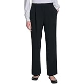 DKNY Women's Stretch High Rise Wide Leg Pant