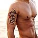 TAFLY Men's Temporary Tattoo Colored Tribal Body Art Transfer Sticker 3 Sheets