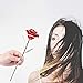 ABEDOE Long Stem 24k Gold Rose Flower in Box, Best Romantic Gift for Anniversary, Thanks Giving Day, Valentine’s Day, Mother's Day, Birthday Gift (Red)