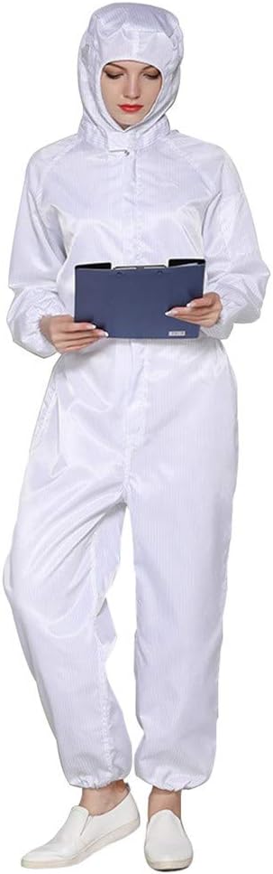 Reusable Protective Coveralls with Hood, Washable Protective Suit Clothing for Women Isolation Suit Dust-Proof Coveralls Workwear
