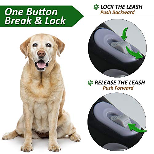 Doge Approved Retractable Dog Leash 26 Foot Extra Long Tape Dog Leash