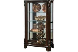 Beaumont Lane Mantel Curio Cabinet in Brown