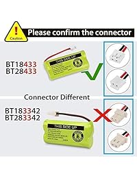 QTKJ BT18433 BT28433 BT184342 BT284342 BT 1011   Batería para at&T Vtech CL80109 CS6209 TL90078 BT 8300 BATT 6010 Uniden CS6219 CS6229 DS6301 DS6151 DS6101 BT 1018 BT 1022