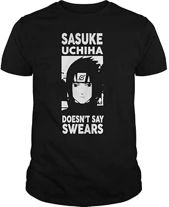 Peico Ltd Alpharad Sasuke Uchiha Doesnt Say Swears Shirt Clothing Amazon Com