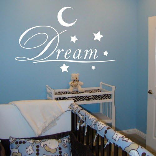 WallStickersUSA Wall Sticker Decal, Dream Moon Stars, Medium