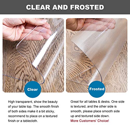 OstepDecor Upgraded Version 1.5mm Thick Clear Table Cover Protector, 60