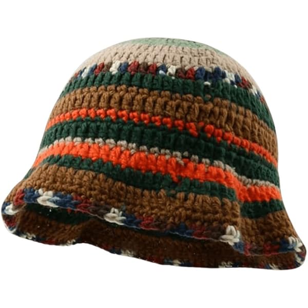 帽子 gurgurhand-knitted bucket hat K2409XH516-GREEN-