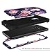 Hocase Galaxy S9 Plus SM-G965 Case, Heavy Duty Protection Shock Absorbent Silicone Rubber+Hard Plastic Hybrid Dual Layer Protective Phone Case for Samsung Galaxy S9 Plus 2018 - Violet Flowers