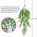 Outgeek Artificial Hanging Plants, 2PCS Artificial Green Ivy Vine Artificial Shrubs Hanging Vine Plant for Home Garden Outdoor Wall Decoration