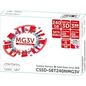 CFD販売 内蔵SSD SATAタイプ CSSD-S6T240NMG3V 240GB (東芝製SSD採用)