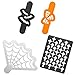 Halloween Nail Vinyl Stencils 4 Pack (Dripping, Graveyard, Bats, Pumpkin Topiary) for Nail Art Design