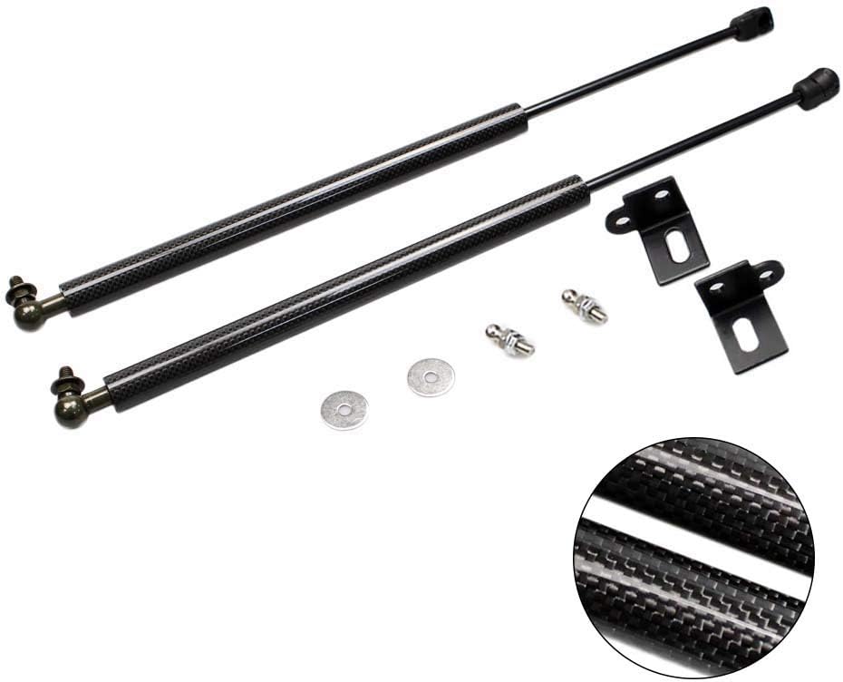 JINGLINGKJ Front Hood Damper for Mustang 2015-2018 Gas Struts Lift Support New Arrival Other Carbon Fiber Rods 2Pcs (Black Carbon Fiber)