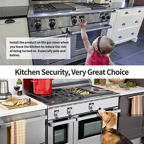Gas Stove Baby Proof Knobs Locks (6 Pack), Aukfa Child Proofing Oven