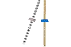 DEPVKO Cuticle Bit for Nail Drill 2Pcs: Carbide 3XF drill bits nail tech Remover Needle Bit Under Nail Cleaner Dead Skin Nail Prepare 3/32'' for Electric Nail File Nail Buffer Bit