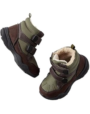 Boy's Trail Boots; Green, (US 7)
