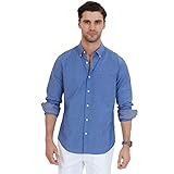 Nautica Men's Classic Fit Stretch Solid Long Sleeve