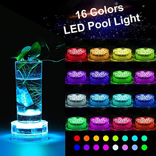 WHATOOK Underwater Submersible LED Lights for Bath tub Waterproof