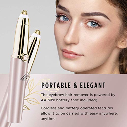 Eyebrow Hair Remover, Hiwill Electric Eyebrow Trimmer Painless Epilator for Women, Portable Eyebrow Hair Removal Razor