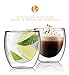 Kitchables Double Wall Glass Coffee Mugs Set of 4, 8oz - Insulated Clear Glass Coffee Mugs for Cappuccino, Latte, Tea, Espresso - Latte Cup - Tazas Para Cafe