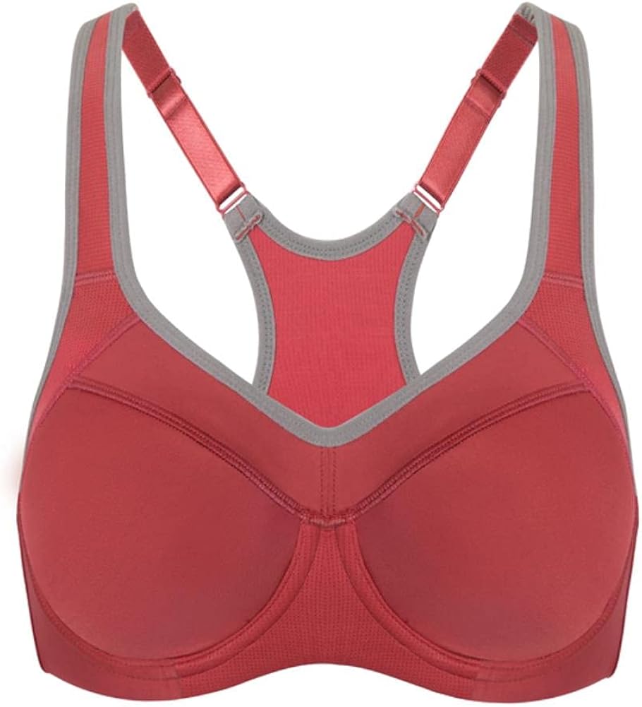 ZYNS Sports Bra Women's Full Support Lightweight Sports Bra Lined with