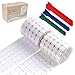 WXBOOM 1700pcs 0.79 Inch Diameter Hook and Loop Sticky Back Coins Self Adhesive Dots Tapes White for School Classroom Education (850 Pairs）
