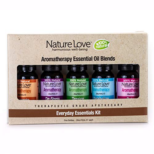 Nature Love Aromatherapy Essential Oil Blends Everyday Essentials Kit 5