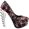 SHOW-STORY-Lonely-Wolf-Stud-Zipper-Platform-Silver-Bone-Heel-Club-PumpsLF80652